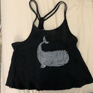 Knit whale crop